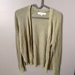 BOGO FREE!! Loft Womens green open knit cardigan